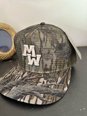 Morgan Wallen Camouflage Trucker Hat from the current tour - Brown Green Camo